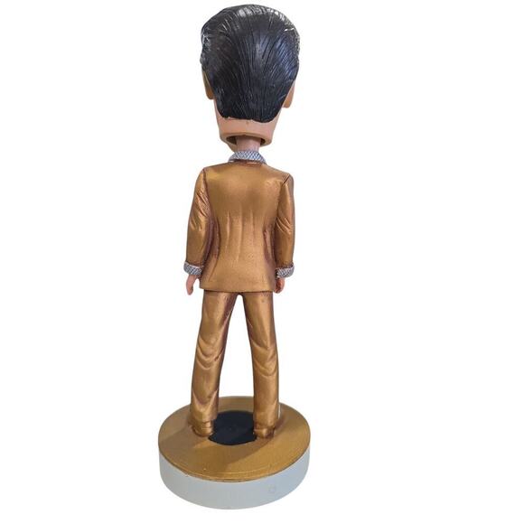 NWT Elvis Head Knockers 1957 Year In Gold BobbleHead NECA - Picture 2 of 8